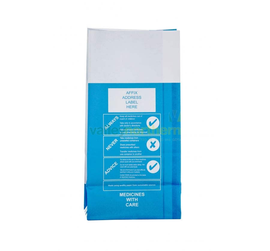 Propac Nhs Paper Prescription Bags Blue H X W X G Mm